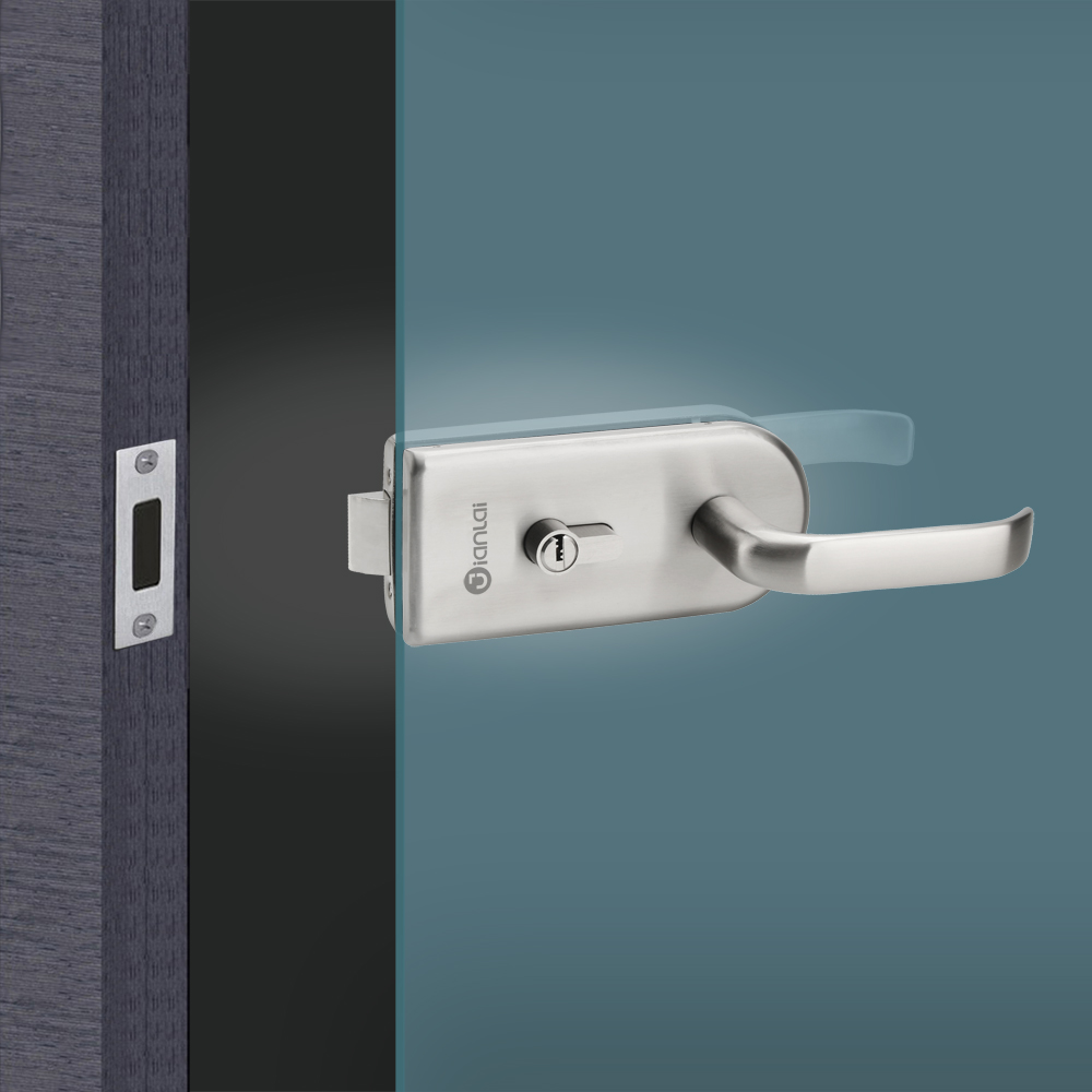 Cerradura de puerta de vidrio de oficina automática de plástico