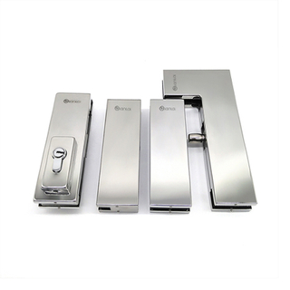 Accesorio de parche de puerta de vidrio hidráulico de aleación de zinc